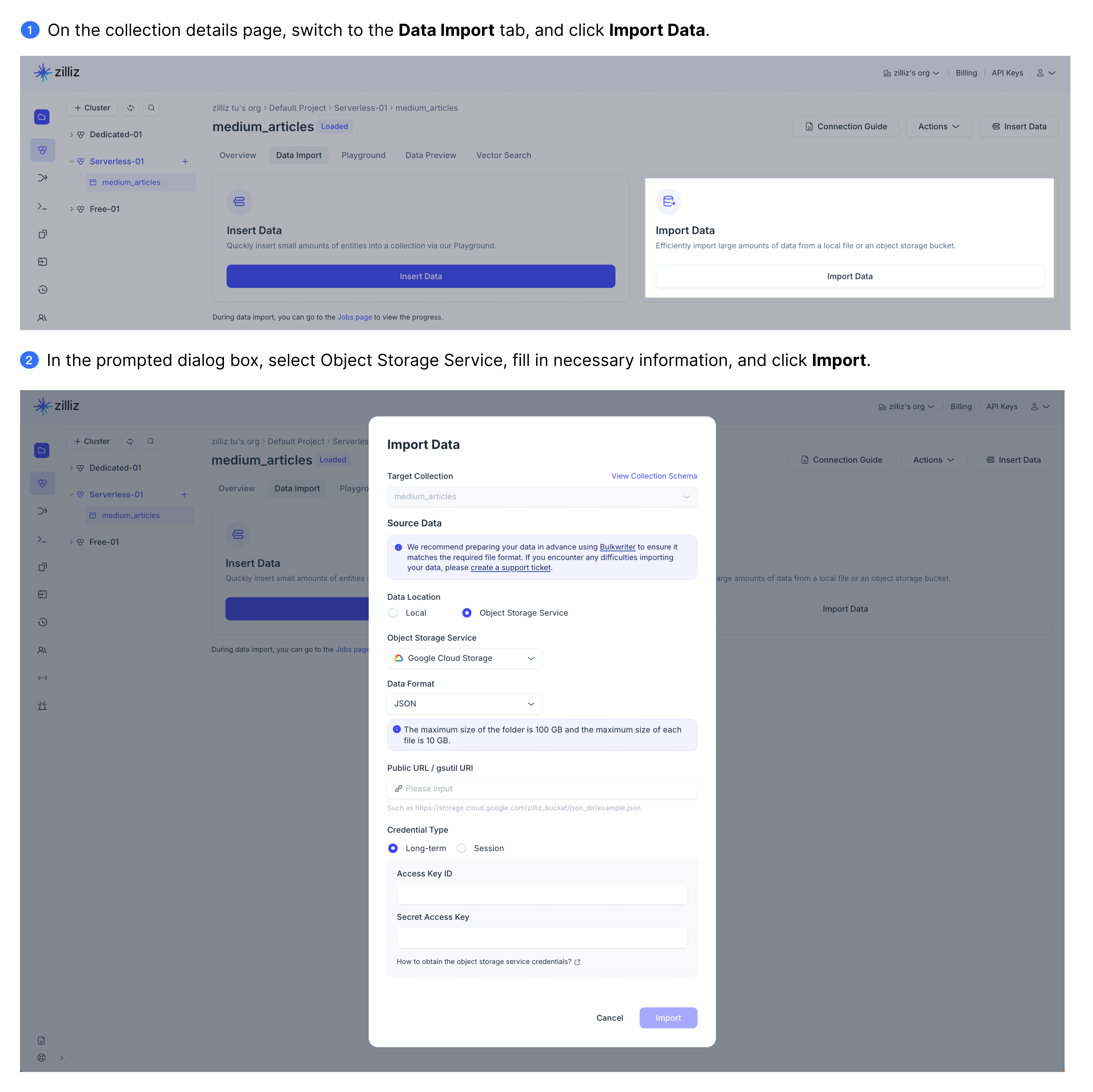 data-import-on-console-remote